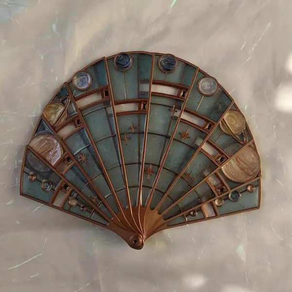 Solar system hand fan